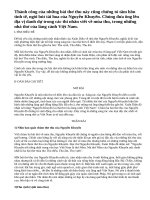 Bài 1: Nhà thơ Xuân Diệu viết: Nguyễn Khuyến là nhà thơ của làng cảnh Việt Nam. Hãy dựa vào chùm thơ thu của ông để làm sáng tỏ nhận định trên.