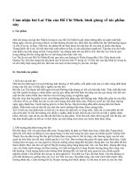 Cảm nhận bài thơ Lai Tân trong Nhật kí trong tù của Hồ Chí Mình