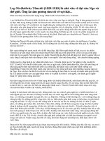 Phân tích đoạn trích Hai tâm trạng trong Chiến tranh và hòa bình của L. Tônxtôi.