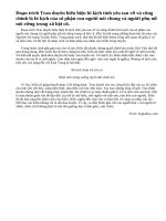 Nhận xét về mối quan hệ giữa tình cảm và lí trí, nhân cách và thân phận của Kiều trong đoạn trích Trao duyên