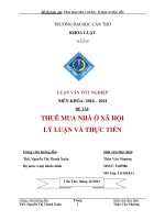 thuê mua nhà ở xã hội lý luận và thực tiễn