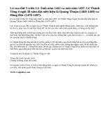 Giới thiệu một vài nét về vua Lê Thánh Tông – vị Tao Đàn đô nguyên súy