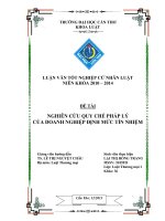 nghiên cứu quy chế pháp lý của doanh nghiệp định mức tín nhiệm