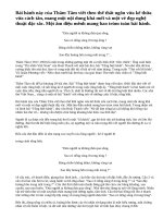 Bình giảng khổ thơ đầu bài Tống biệt hành của Thâm Tâm.