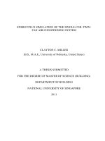 EnergyPlus simulation of single coil twin fan air conditioning system