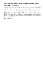 Nhà văn Nguyễn Tuân khi đọc đến đoạn trích Tức nước vỡ bờ đã cho rằng Ngô Tất Tố: xui người nông dân nổi loạn. Viết đoạn văn nói rõ ý kiến của em