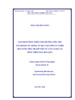 Giải pháp phát triển thị trường tiêu thụ sản phẩm cây giống ăn quả tại công ty TNHH nhà nước một thành viên tư vấn và đầu tư phát triển rau hoa quả