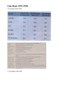 Lập niên biểu những sự kiện tiêu biểu gắn với từng thời kì trong tiến trình lịch sử Việt Nam từ năm 1919 đến năm 2000