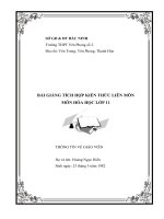 Tích hợp kiến thức các môn vật lý, toán học, sinh vật và giáo dục công dân vào giảng dạy bài “ANCOL” môn hóa học 11