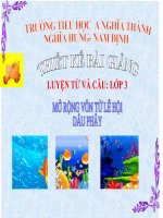 Bài giảng tiếng việt 3 tuần 26 bài luyện từ và câu   mở rộng vốn từ lễ hội dấu phẩy 
