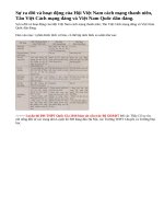 Hội Việt Nam cách mạng, Tân Việt Cách mạng đảng, Việt Nam Quốc dân đảng đã ra đời và hoạt động như thế nào ?