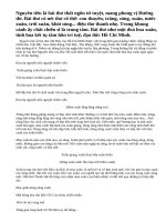 Phân tích bài thơ Nguyên tiêu (Rằm tháng giêng) - một bài thơ xuân tuyệt tác của Hồ Chí Minh.