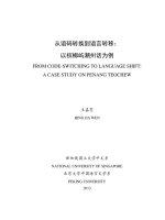 From code switching to language shift a case study on penang teochew