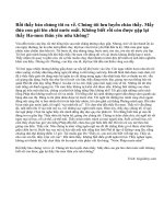 Thay lời nhận vật Phrăng (Buổi học cuối cùng của A.Đô-đê) kể lại buổi học cuối cùng