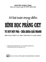 10 bài toán hình học GT phẳng oxy  Nguyễn Thanh Tùng