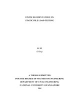 Finite element study on static pile load testing