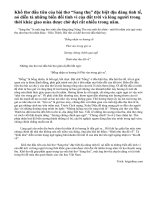 Phân tích khổ thơ đầu tiên trong bài thơ Sang thu của Hữu Thỉnh