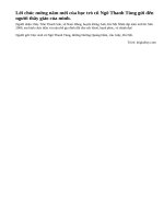 Thư (điện) gửi tới thầy cô giáo cũ nhân dịp năm mới