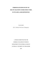 Ferromagnetism study of dilute magnetic semiconductors by pulsed laser deposition