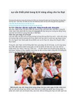 sự cần thiết phải trang bị kĩ năng sống cho hs thpt