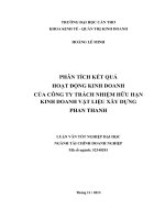 phân tích kết quả hoạt động kinh doanh của công ty trách nhiệm hữu hạn kinh doanh vật liệu xây dựng phan thanh