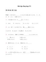 Bài tập tổng hợp N3-10 tiếng nhật