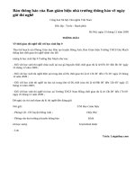 Ban giám hiệu thông báo ngày giờ thi nghề