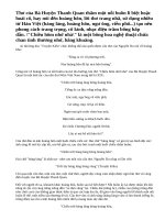 Phân tích bài Chiều hôm nhớ nhà của Bà Huyện Thanh Quan.