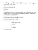 Tổ trưởng dân phố thông báo họp tổ dân phố