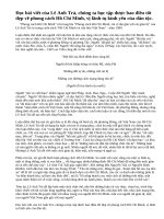 Phân tích và nêu cảm nghĩ sau khi học bài Phong cách Hồ Chí Minh của Lê Anh Trà.