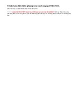 Trình bày diễn biến phong trào cách mạng 1930-1931