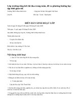 Là thư kí của lớp, em hãy viết biên bản sinh hoạt lớp