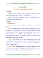 GIÁO án tích hợp kiến thức liên môn giúp học sinh học tốt tiết học hát bài 3 TIẾT 9 học hát bài TUỔI HỒNG