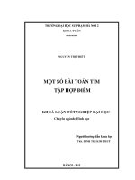 Khoá luận tốt nghiệp một số bài toán tìm tập hợp điểm 