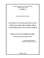 Xây dựng và sử dụng bản đồ tư duy trong dạy học phần trồng trọt, lâm nghiệp đại cương công nghệ 10 (KL07194)