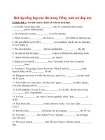 Bài tập tổng hợp về thì trong tiếng anh