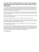 Phân tích một cách ngắn gọn bài Phong cách Hồ Chí Minh.