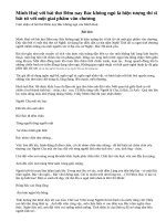 Cảm nhận về bài thơ Đêm nay Bác không ngủ của Minh Huệ