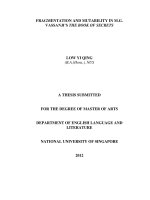 Fragmentation and mutability in m g  vassanjis the book of secrets