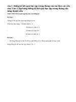 Tập làm văn: Luyện tập làm báo cáo thống kê trang 51 sgk Tiếng Việt lớp 5