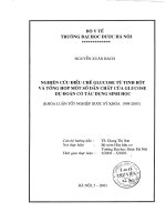 Nghiên cứu điều chế glucose từ tinh bột và tổng hợp một số dẫn chất của glucosed dự đoán có tác dụng sinh học