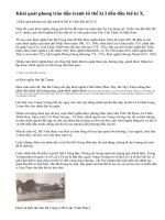 Cuộc đấu tranh giành độc lập (từ thế kỉ I đến thế kỉ X)