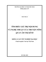 Tìm hiểu giá trị nội dung và nghệ thuật của truyện nôm quan âm thị kính
