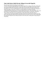 Trình bày khái quát và nhận xét quá trình hoàn chỉnh bộ máy thống trị của nhà Nguyễn.