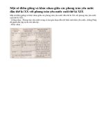 Một số điểm giống và khác nhau giữa các phong trào yêu nước đầu thế kỉ XX với phong trào yêu nước cuối thế kỉ XIX