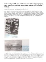 Sự phát triển của khoa học - kĩ thuật thế giới nửa đầu thế kỉ XX