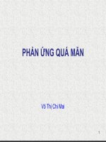 Bài giảng phản ứng quá mẫn 