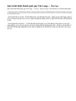 Tóm tắt quá trình hình thành quốc gia Văn Lang - Âu Lạc.
