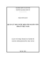 Quản lý nhà nước đối với nguồn vốn ODA ở việt nam  luận văn ths 