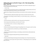 Hãy nêu những đóng góp của Hai Bà Trưng, Lý Bí, Triệu Quang Phục, Khúc Thừa Dụ và Ngô Quyền trong cuộc đấu tranh gịành độc lập thời Bắc thuộc.